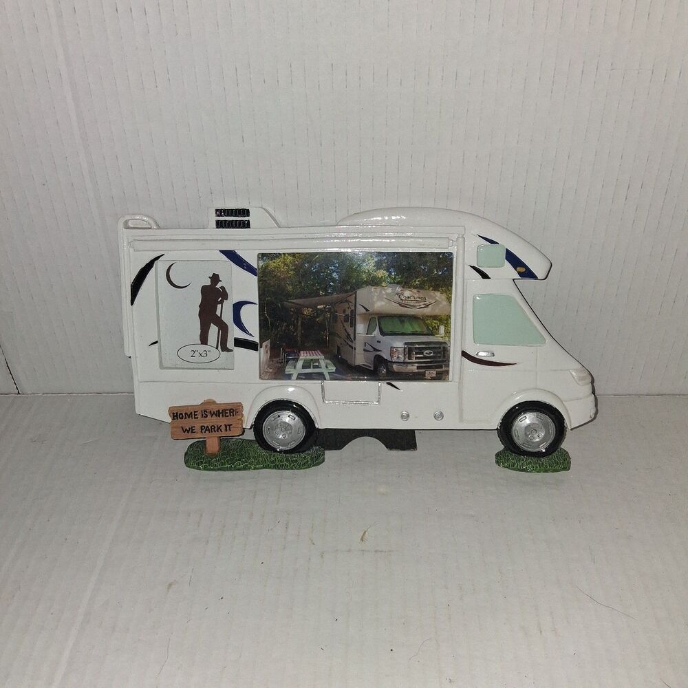Unusual CLASS C RV Motorhome Camper Van Picture Frame 2 Picture Stand Up Frame